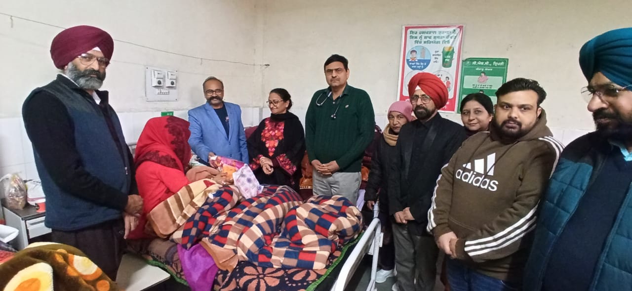 Civil surgeon Dr. Raminder Kaur celebrated the new year with new born children
